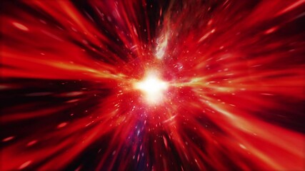 Wall Mural - abstract colorful hyperspace tunnel through space time vortex. 4k 3d loop sci-fi interstellar space 