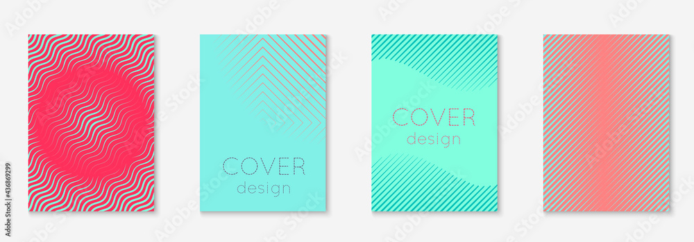 Music cover with minimalist geometric line and trendy shapes. - obrazy, fototapety, plakaty 