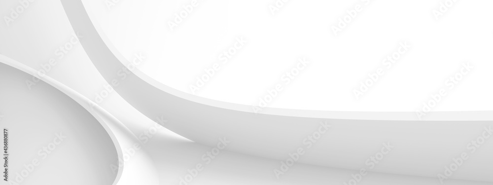 White Abstract Panoramic Background. Minimal Striped Wallpaper - obrazy, fototapety, plakaty 