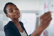 © Wavebreak Media - African american businesswoman making notes and adding post-ins on wall