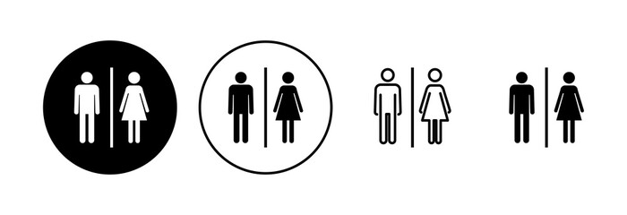 Wall Mural - Toilet icon set. restrooms icon vector. bathroom sign. wc, lavatory