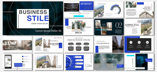 Set of business plan presentation template. Social media pack. Easy use in modern blog posts or Editable simple info banner, trendy book. For app, digital display style. Bright web flyer work. a4. ppt