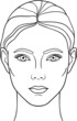 Female face vector illustration