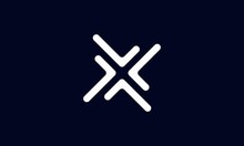 Modern Trendy Minimal Monogram X For Business, Initial Based Letter X Icon Logo