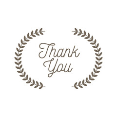 A simple thank you greeting vector image