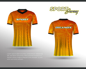 Football jersey design. Front back t-shirt design. Templates for team uniforms. Sports design for football, racing, cycling, gaming jersey. Vector.