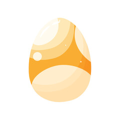 Poster - Isolated white easter egg symbol holiday vector illustration