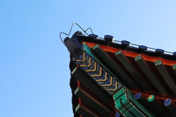 Eaves of Chinese classical architecture in the temple of heaven, Beijing