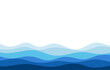 Blue water wave river sea curve lines pattern background banner vector