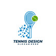 © shuttersport - Pixel Tennis logo vector template, Creative Tennis logo design concepts