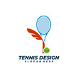 © shuttersport - Tennis with Wing logo vector template, Creative Tennis logo design concepts