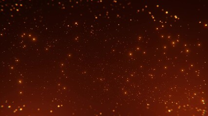 Wall Mural - Abstract motion background shining flashing gold particles. Shimmering Glittering Particles With Bokeh. Sparks from the fire. Flying sparks.