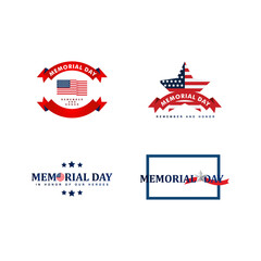 Wall Mural - Happy Memorial Day Celebration Vector Template Design Illustration