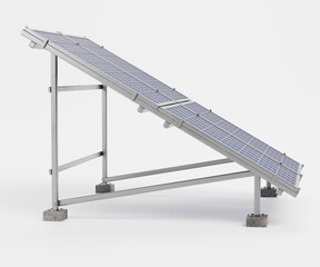 Sticker - Realistic 3D Render of Solar Panel