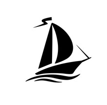 Sailing Boat, Sailboat Symbol Logo
