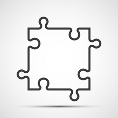 Aufkleber - Puzzle piece icon. Abstract background. illustration