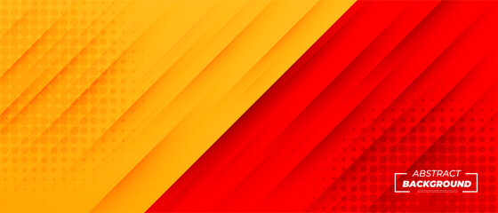 yellow and red modern abstract background with scratches and halftone effect.