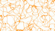 Random orange lines on white background. Abstract vector illustration.