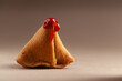 Close-up of freshly baked spicy and sweet samosa filled with dry fruits spicy dry chutney traditionally authentic Rajisthani with tomato ketchup.