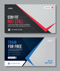 gym fitness social media banner template