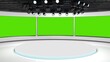 © kinomaster - Tv studio. News room. Blye and red background. General and close-up shot. News Studio. Studio Background. Newsroom bakground. The perfect backdrop for any green screen or chroma key video production