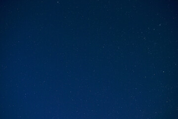 Astrophotography blue starry sky in summer at night
