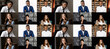 © shunevich - Laptop screen view diverse company staff colleagues using web camera and internet connection speaking remotely by video app. Lot of smiling multicultural faces looking at camera. Distant work concept