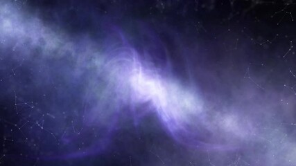 Wall Mural - artistic dark blue universe with nebula light and smoke effect animation background.