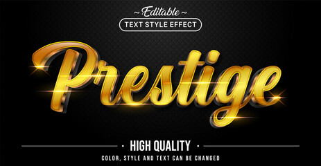 Wall Mural - Editable text style effect - Prestige text style theme.