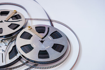 old Film Reel isolated on a white background