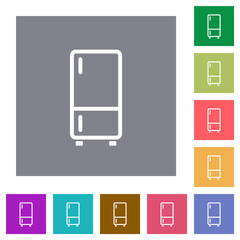 Poster - Refrigerator square flat icons