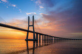 Fototapeta  - Vasco Da Gama bridge in Lisbon, Portugal