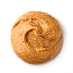 Wall Mural - peanut butter on white background