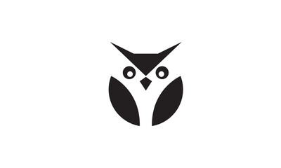 Wall Mural - geometric circle head owl logo symbol vector icon design illustration graphic