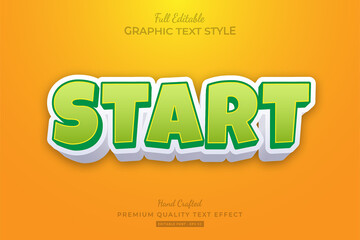 Wall Mural - Start Cartoon Editable Text Effect Font Style