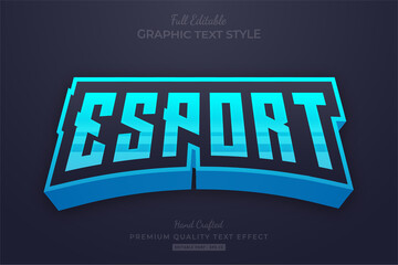 Wall Mural - Esport Team Blue Editable Text Effect Font Style