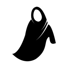 Wall Mural - Beautiful Muslim woman in hijab fashion silhouette vector