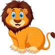 cartoon baby lion posing smiling