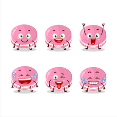 Poster - Cartoon character of strawberry dorayaki with smile expression