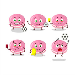 Poster - Strawberry dorayaki cartoon character working as a Football referee