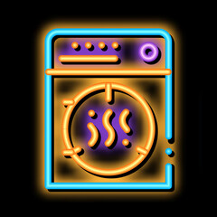 Canvas Print - Laundry Service Dry Machine neon light sign vector. Glowing bright icon transparent symbol illustration