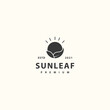 © Martin - Sun leaf hipster vintage logo design template vector icon illustration