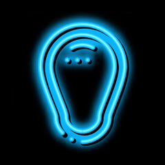 Poster - Groin Protection neon light sign vector. Glowing bright icon Groin Protection sign. transparent symbol illustration