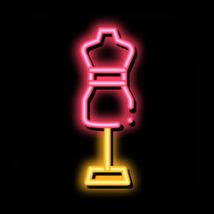 Poster - Dummy For Measure neon light sign vector. Glowing bright icon Dummy For Measure sign. transparent symbol illustration