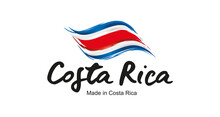 Made In Costa Rica Handwritten Flag Ribbon Typography Lettering Logo Label Banner