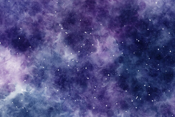 Wall Mural - watercolor abstract space starry sky background