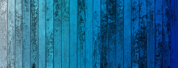 Wall Mural - Bois vintage bleu