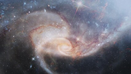 seamless loop interstellar space travel universe to the arp 273 that is 300 million light years away