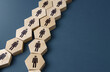 © Andrii Yalanskyi - The concept of connecting people into one group. Consolidation of common efforts. Unity, partnership. Cooperation and collaboration. Merger or division. Reorganization. Division of public opinion