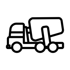 Wall Mural - Icon Of Concrete Mixer Truck